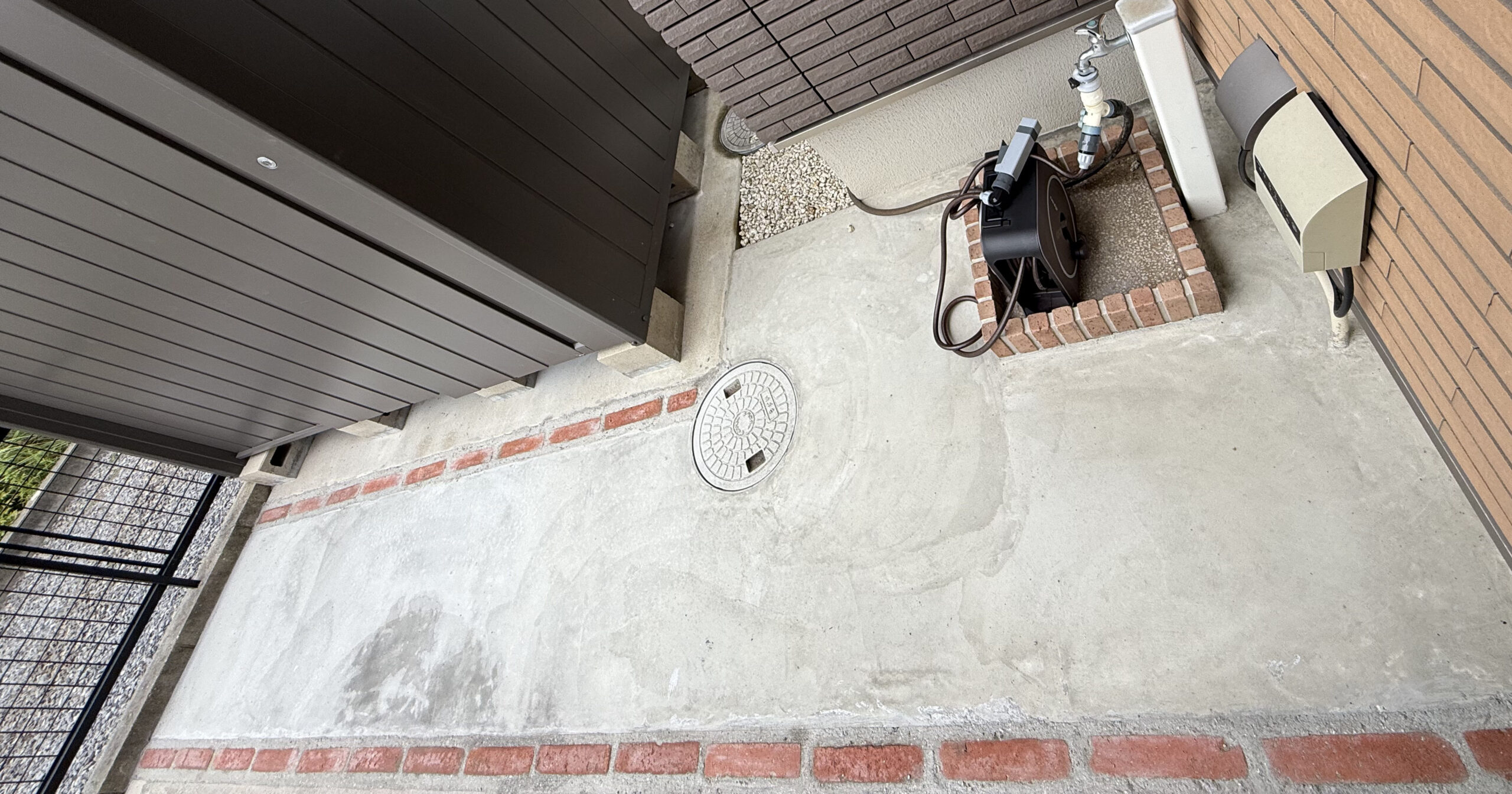 土間コンクリート施工（雑草対策）