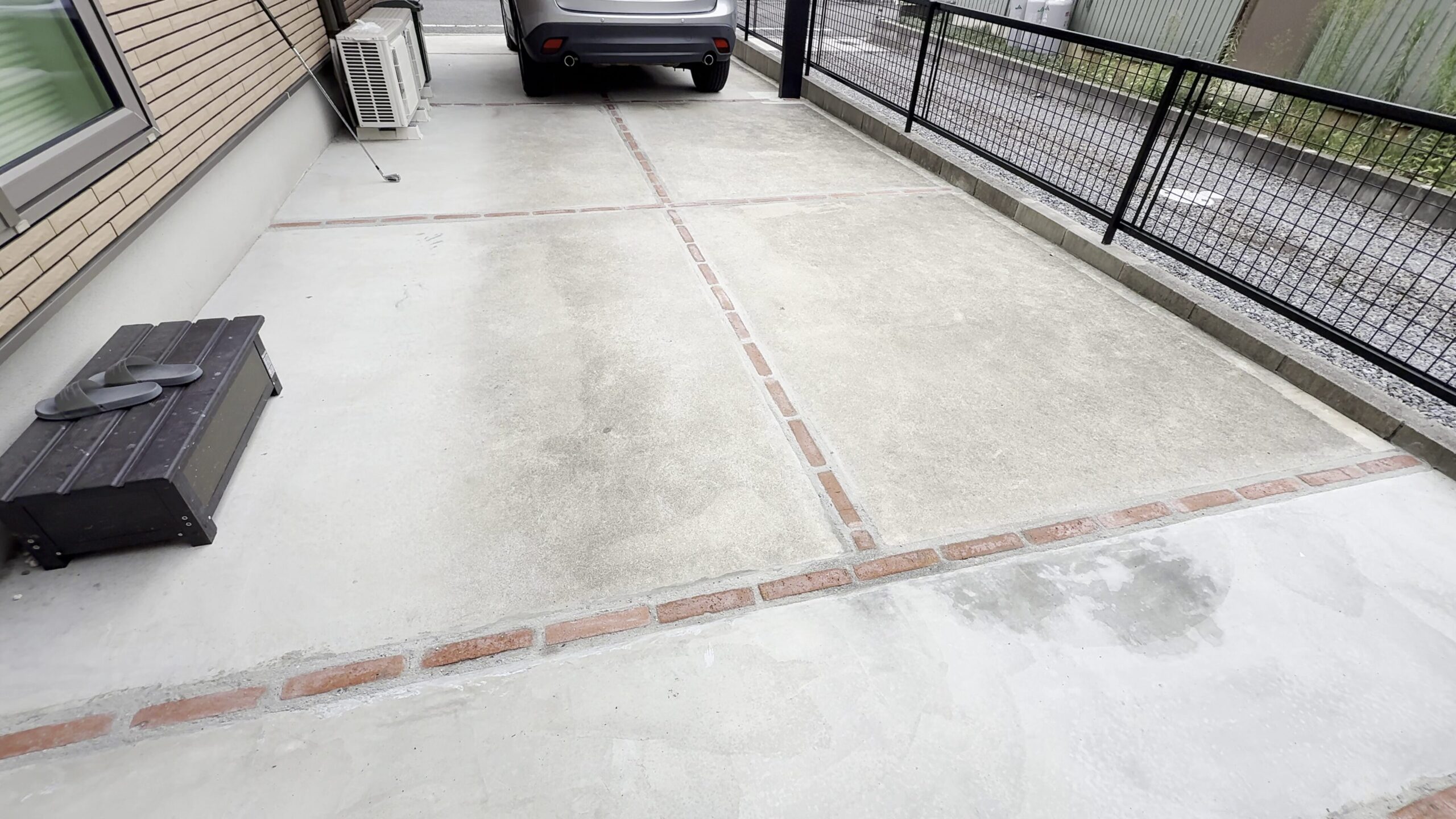 駐車場スリット目地埋め